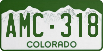 CO license plate AMC318