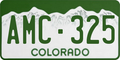 CO license plate AMC325