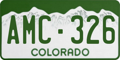 CO license plate AMC326