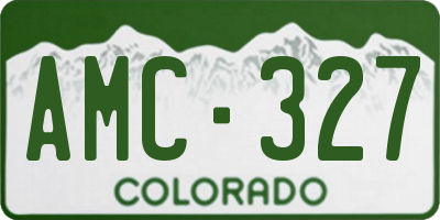 CO license plate AMC327