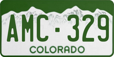 CO license plate AMC329