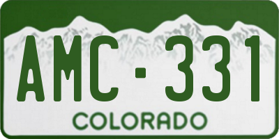 CO license plate AMC331