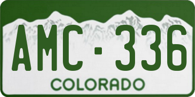 CO license plate AMC336