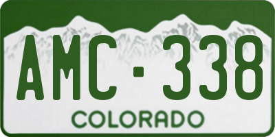 CO license plate AMC338