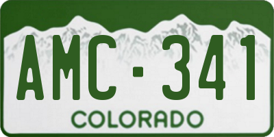 CO license plate AMC341