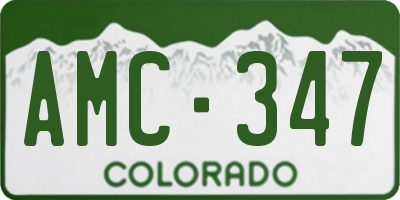 CO license plate AMC347
