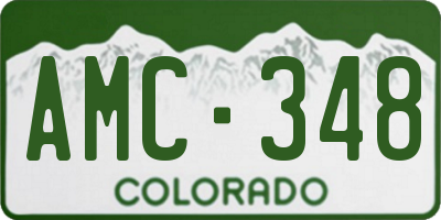 CO license plate AMC348