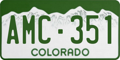 CO license plate AMC351