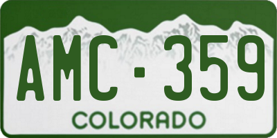 CO license plate AMC359
