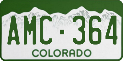 CO license plate AMC364