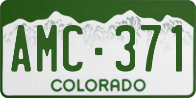 CO license plate AMC371