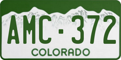 CO license plate AMC372
