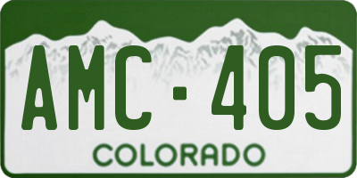 CO license plate AMC405