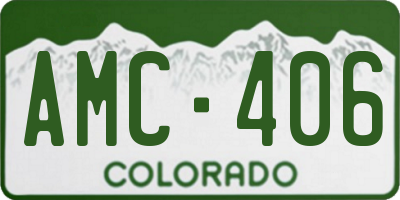 CO license plate AMC406