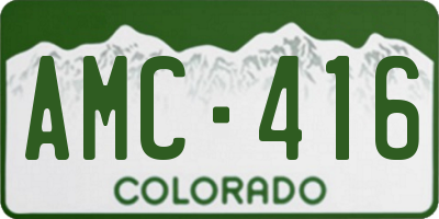 CO license plate AMC416