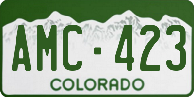 CO license plate AMC423