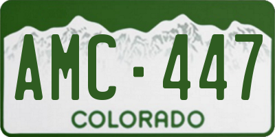 CO license plate AMC447