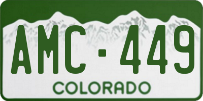 CO license plate AMC449
