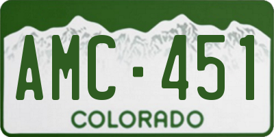CO license plate AMC451