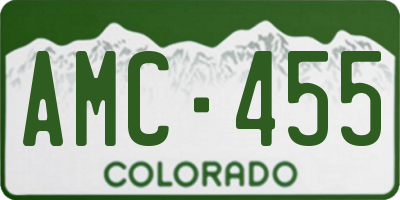 CO license plate AMC455