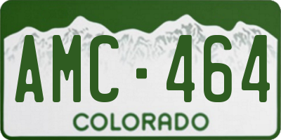 CO license plate AMC464
