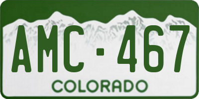 CO license plate AMC467