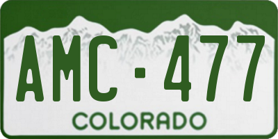 CO license plate AMC477
