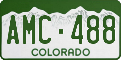 CO license plate AMC488