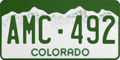 CO license plate AMC492