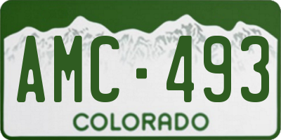 CO license plate AMC493