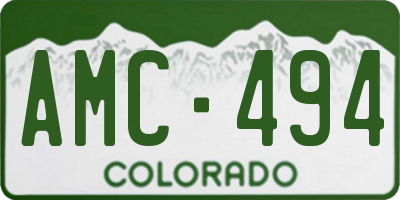 CO license plate AMC494