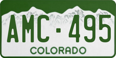 CO license plate AMC495