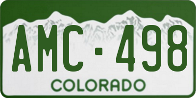 CO license plate AMC498