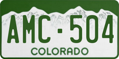CO license plate AMC504