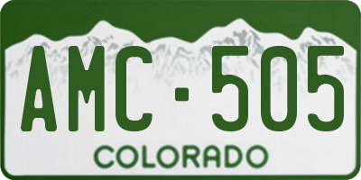 CO license plate AMC505