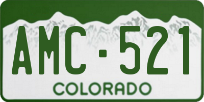 CO license plate AMC521