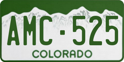 CO license plate AMC525