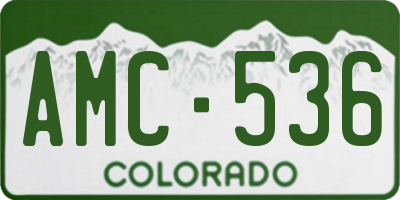 CO license plate AMC536