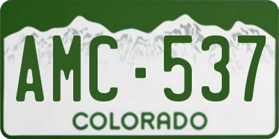 CO license plate AMC537