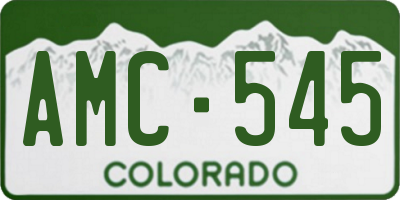 CO license plate AMC545
