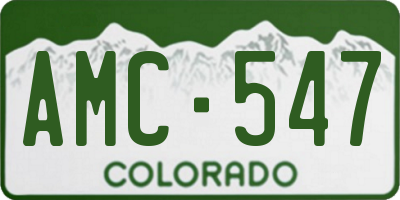 CO license plate AMC547