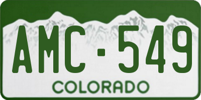 CO license plate AMC549