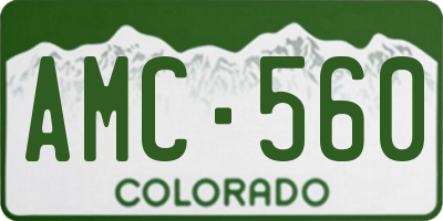 CO license plate AMC560