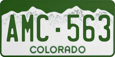 CO license plate AMC563