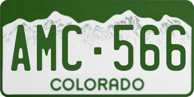 CO license plate AMC566