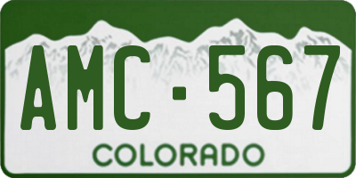 CO license plate AMC567