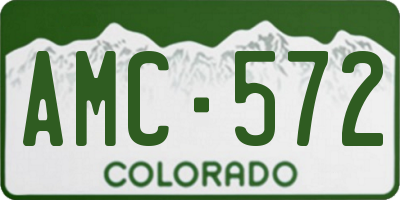 CO license plate AMC572