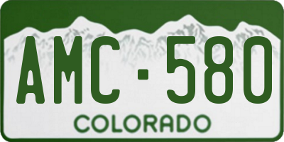 CO license plate AMC580
