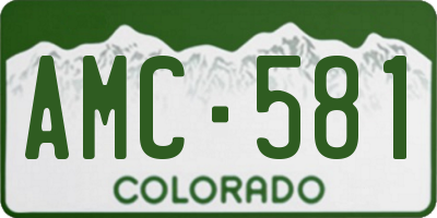 CO license plate AMC581
