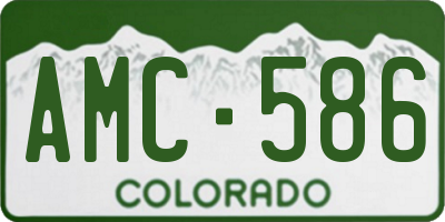CO license plate AMC586
